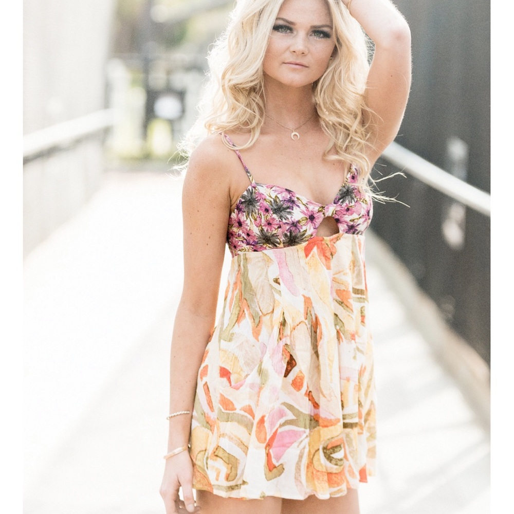Free People Floral Sexy All Day Romper